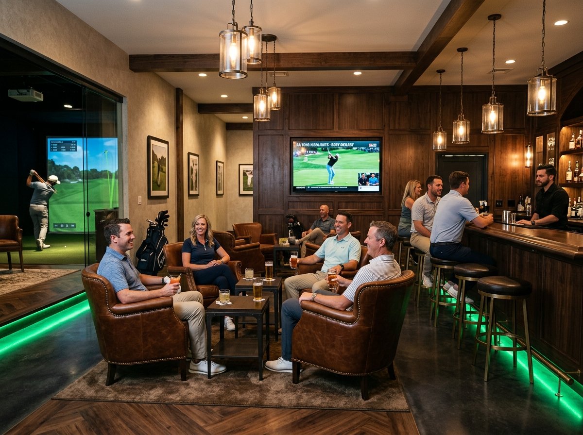 Luxury Player Lounge at 24-7 Golf